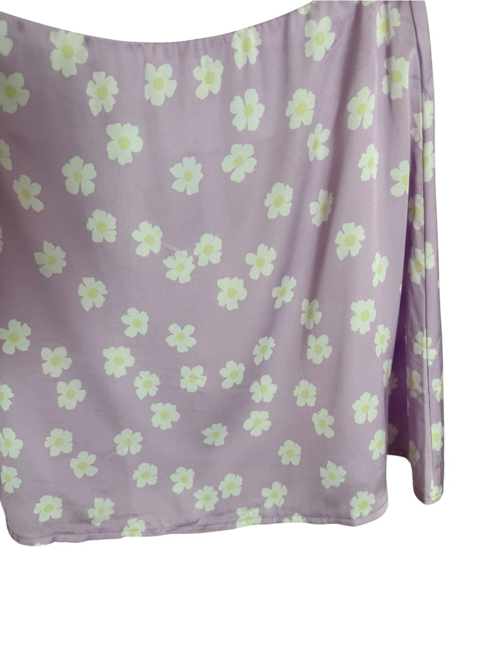 Princess Polly Lilac Daisy Satin Mini Skirt Y2K Cottagecore Size 4 - Picture 5 of 12